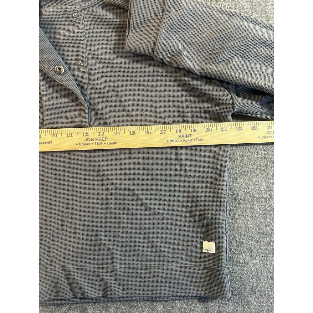 Vuori Bayview Thermal Waffle Hoodie Gray Colour, Snap Front, Women’s Size Small - Picture 6 of 10